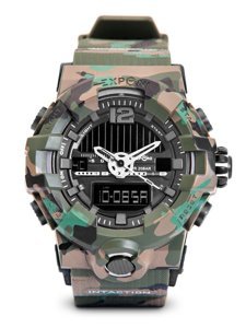 Reloj de pulsera camuflaje para hombre verde Bolf 3261