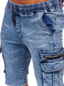 Short cargo denim para hombre azul Bolf HY816