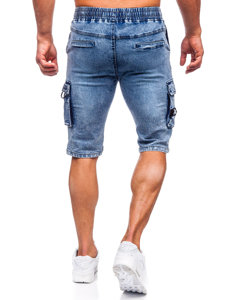 Short cargo denim para hombre azul Bolf HY818