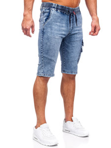 Short cargo denim para hombre azul Bolf HY820