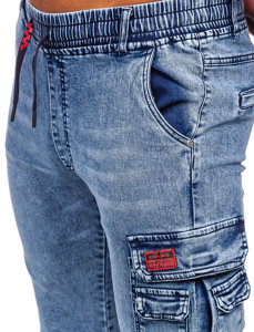 Short cargo denim para hombre azul Bolf HY820