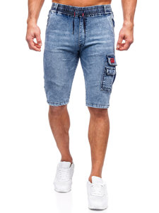 Short cargo denim para hombre azul Bolf HY820