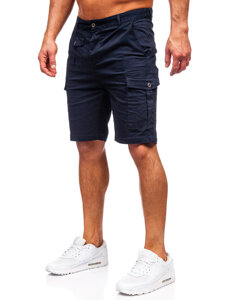 Shorts cargo de tela para hombre azul marino Bolf MP0188BS