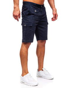 Shorts cargo de tela para hombre azul marino Bolf MP0188BS