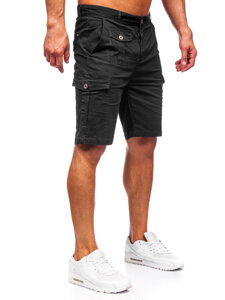 Shorts cargo de tela para hombre color negro Bolf MP0188N