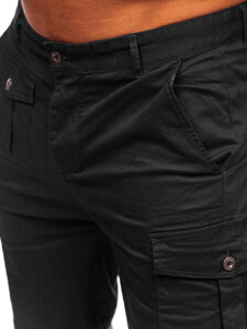 Shorts cargo de tela para hombre color negro Bolf MP0188N