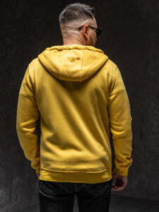 Sudadera abierta con capucha para hombre amarillo Bolf 2008A1