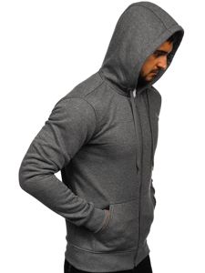 Sudadera abierta con capucha para hombre antracita Bolf 2008