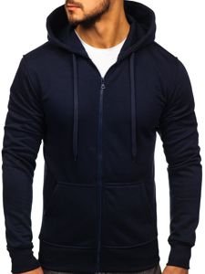 Sudadera abierta con capucha para hombre azul tinta Bolf 2008