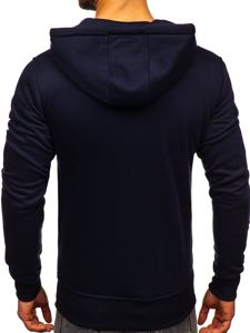 Sudadera abierta con capucha para hombre azul tinta Bolf 2008