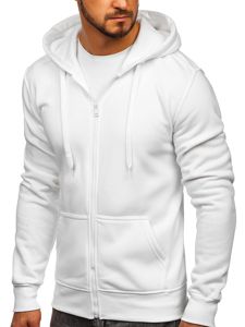 Sudadera abierta con capucha para hombre blanca Bolf 2008