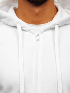 Sudadera abierta con capucha para hombre blanca Bolf 2008