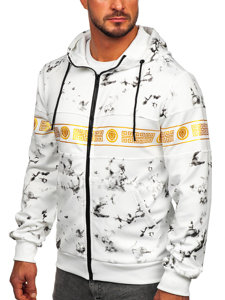 Sudadera abierta con capucha para hombre blanco Bolf 27B8125