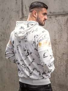 Sudadera abierta con capucha para hombre blanco Bolf 27B8125A