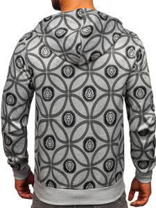 Sudadera abierta con capucha para hombre gris Bolf 27B8123