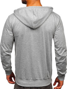 Sudadera abierta con capucha para hombre gris Bolf B025