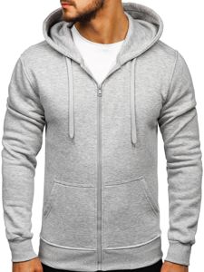 Sudadera abierta con capucha para hombre gris claro Bolf 2008