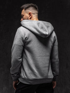 Sudadera abierta con capucha para hombre gris oscuro Bolf HW2787A1