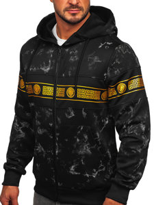 Sudadera abierta con capucha para hombre negro Bolf 27B8125