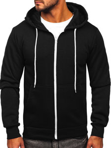 Sudadera abierta con capucha para hombre negro Bolf HW2787