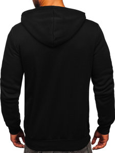 Sudadera abierta con capucha para hombre negro Bolf HW2787