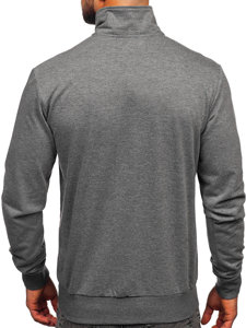 Sudadera abierta con cuello alto para hombre antracita Bolf B227