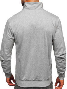 Sudadera abierta con cuello alto para hombre gris Bolf B227