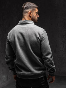 Sudadera abierta de cuello alto para hombre antracita Bolf B002A1