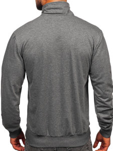 Sudadera abierta de cuello alto para hombre antracita Bolf B226