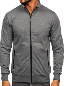 Sudadera abierta de cuello alto para hombre antracita Bolf B229