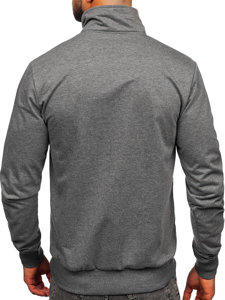 Sudadera abierta de cuello alto para hombre antracita Bolf B229