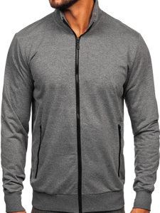 Sudadera abierta de cuello alto para hombre antracita Bolf B230