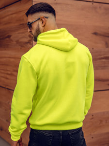 Sudadera abierta gruesa con capucha para hombre amarillo y fluorescente Bolf 2008A