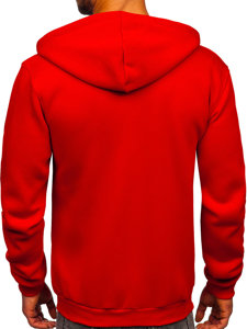 Sudadera abierta gruesa con capucha para hombre rojo Bolf 2008