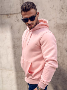 Sudadera abierta gruesa con capucha para hombre rosa claro Bolf 2008A