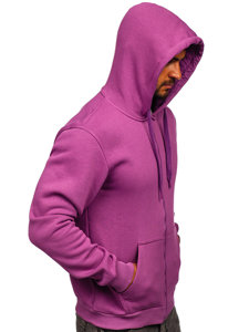 Sudadera abierta gruesa con capucha para hombre violeta Bolf 2008