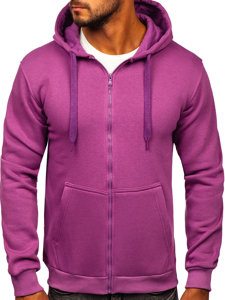 Sudadera abierta gruesa con capucha para hombre violeta Bolf 2008