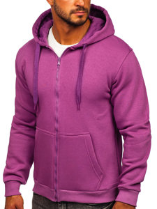 Sudadera abierta gruesa con capucha para hombre violeta Bolf 2008