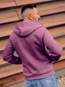 Sudadera abierta gruesa con capucha para hombre violeta Bolf 2008A