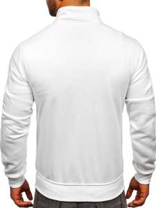 Sudadera abierta sin capucha para hombre blanco Bolf B2002