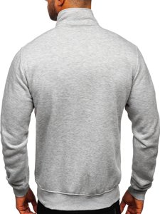 Sudadera abierta sin capucha para hombre color gris Bolf B002