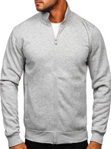 Sudadera abierta sin capucha para hombre color gris Bolf B002