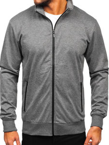 Sudadera abierta sin capucha para hombre grafito Bolf B069