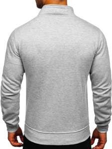 Sudadera abierta sin capucha para hombre gris Bolf B2002