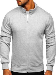 Sudadera abierta sin capucha para hombre gris Bolf B2002