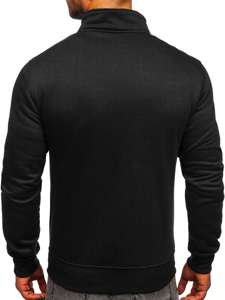 Sudadera abierta sin capucha para hombre negro Bolf B2002