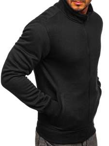 Sudadera abierta sin capucha para hombre negro Bolf B2002