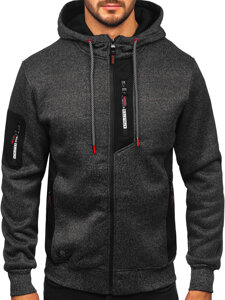 Sudadera-chaqueta con capucha para hombre grafito Bolf TC1211