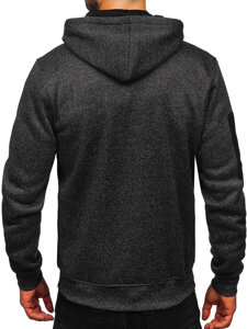 Sudadera-chaqueta con capucha para hombre grafito Bolf TC1211