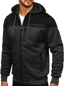 Sudadera-chaqueta con capucha para hombre grafito Bolf TC1217